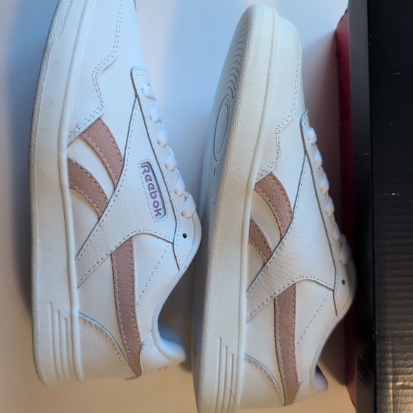 Reebok Court Advance White Pink Womens Size 6 Sneakers - Picture 2 of 6
